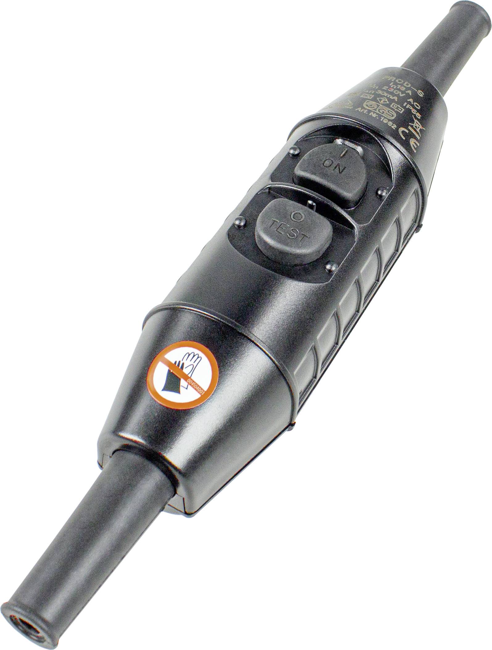 AS Schwabe 45305 Personenschutz-Zwischenstecker PRCD-S 230V Orange, Schwarz IP55