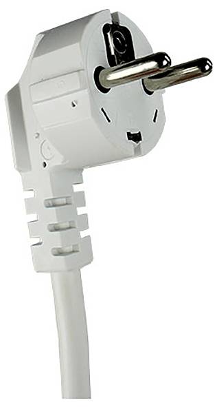 AS Schwabe 70426 Strom Verlängerungskabel Weiß 4m H05VV-F 3G 1,5mm² Spiralkabel