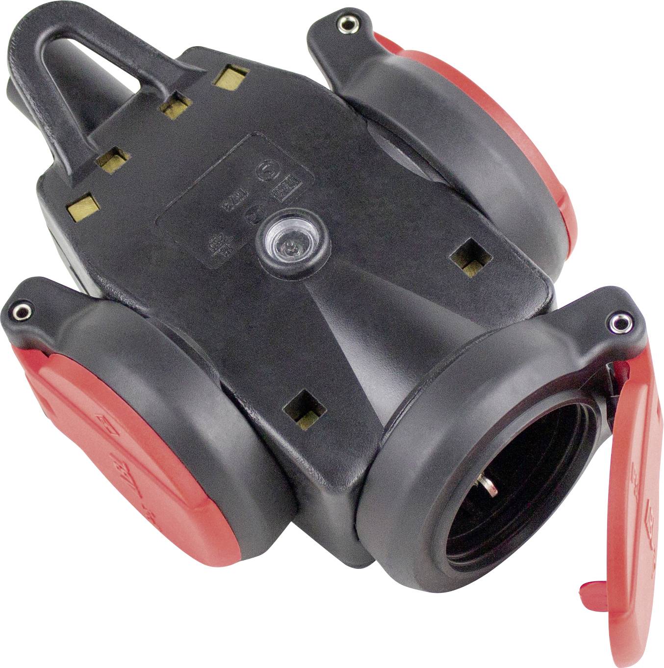 AS Schwabe 62244 Schutzkontaktkupplung 230 V Rot-Schwarz IP54