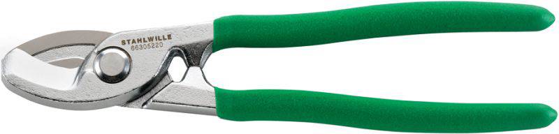 Stahlwille 6630 5 220 KABELSCHERE VERCHROMT 220MM 66305220 Kabelschere Geeignet für (Abisoliertechnik) Alu- und Kupferkabel, ein-