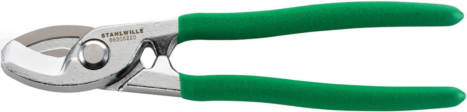 Stahlwille 6630 5 220 KABELSCHERE VERCHROMT 220MM 66305220 Kabelschere Geeignet für (Abisoliertechnik) Alu- und Kupferkabel, ein-