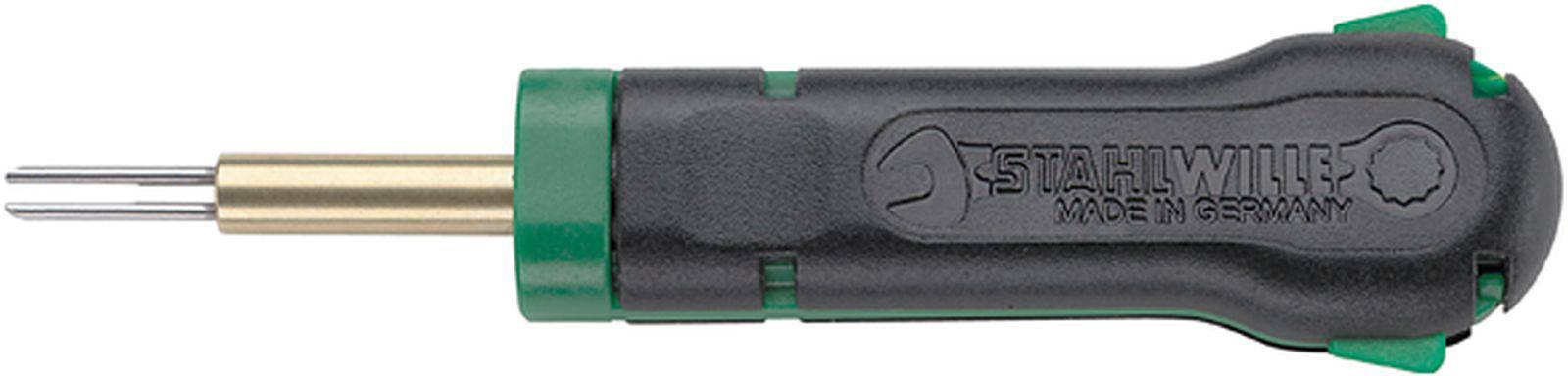 Ein Werkzeug mit einem Griff und einer Metallspitze, auf dem 'Stahlwille made in Germany' steht.