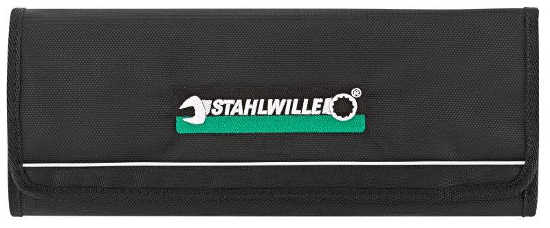 Stahlwille Werkzeugtasche in Schwarz mit Logo-Aufdruck in der Mitte.