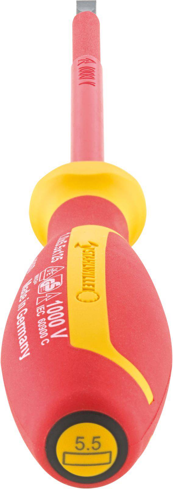 Stahlwille 4660 VDE 3 0,6X 3,5X100 VDE SCHLITZSCHRAUBENDREHER MIT DRALL-GRIFF Schlitz-Schraubendreher