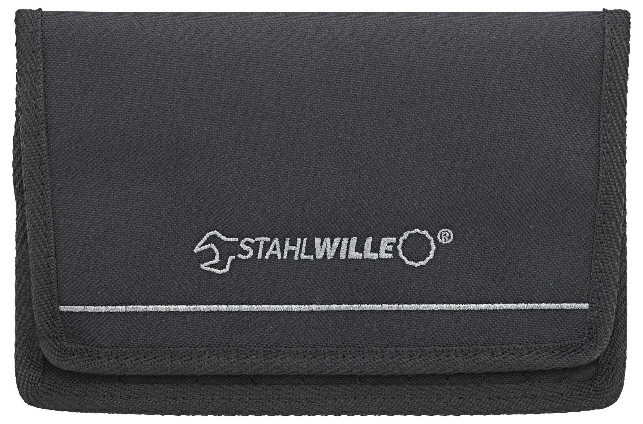 Ein schwarzes Stoffetui mit dem Wort 