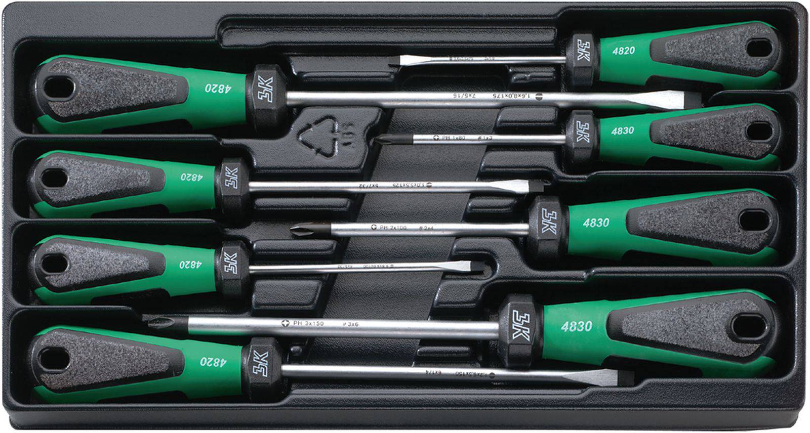 Stahlwille 4892 SATZ DRALL-SCHRAUBENDREHER M. DREIKOMPONENTENGRIFF Schraubendreher-Set