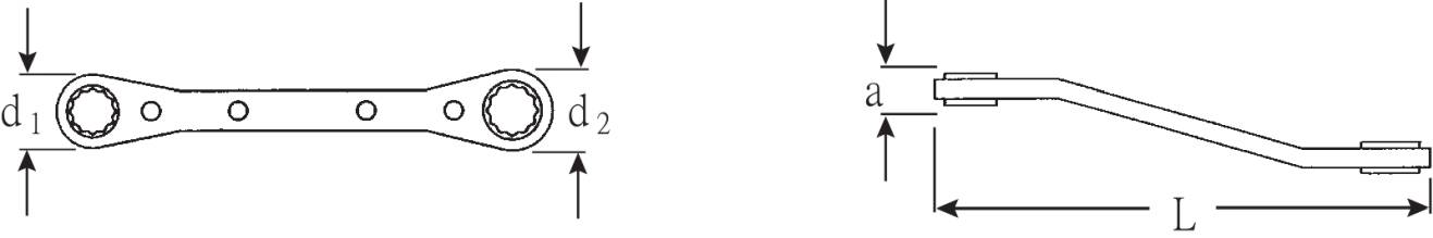 Stahlwille 41552428 26A 3/8 X 7/16 RATSCHENRINGSCHLUESSEL Doppel-Ringratschenschlüssel-Satz Schlüsselweite (Zoll) 3/8" - 7/16"