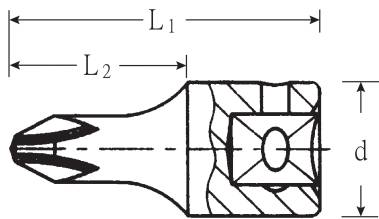 Stahlwille 44 PZ 2 SCHRAUBENDREHEREINSATZ 1/4 ZOLL 01300002 1/4" (6.3 mm) Schraubendrehereinsatz PZ 2 1/4" (6.3 mm)
