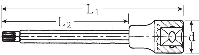Stahlwille 3054 X/ M 12 03261412 1/2" (12.5 mm) Schraubendrehereinsatz M12 1/2" (12.5 mm)
