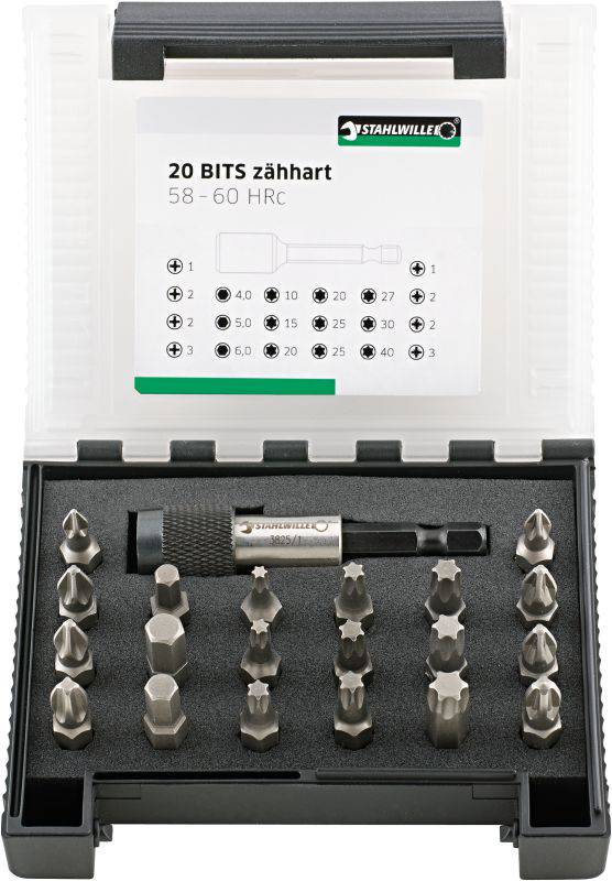 Stahlwille 1204/21-1 BIT-SET IN KUNSTSTOFFBOX 96080121 Bit-Set