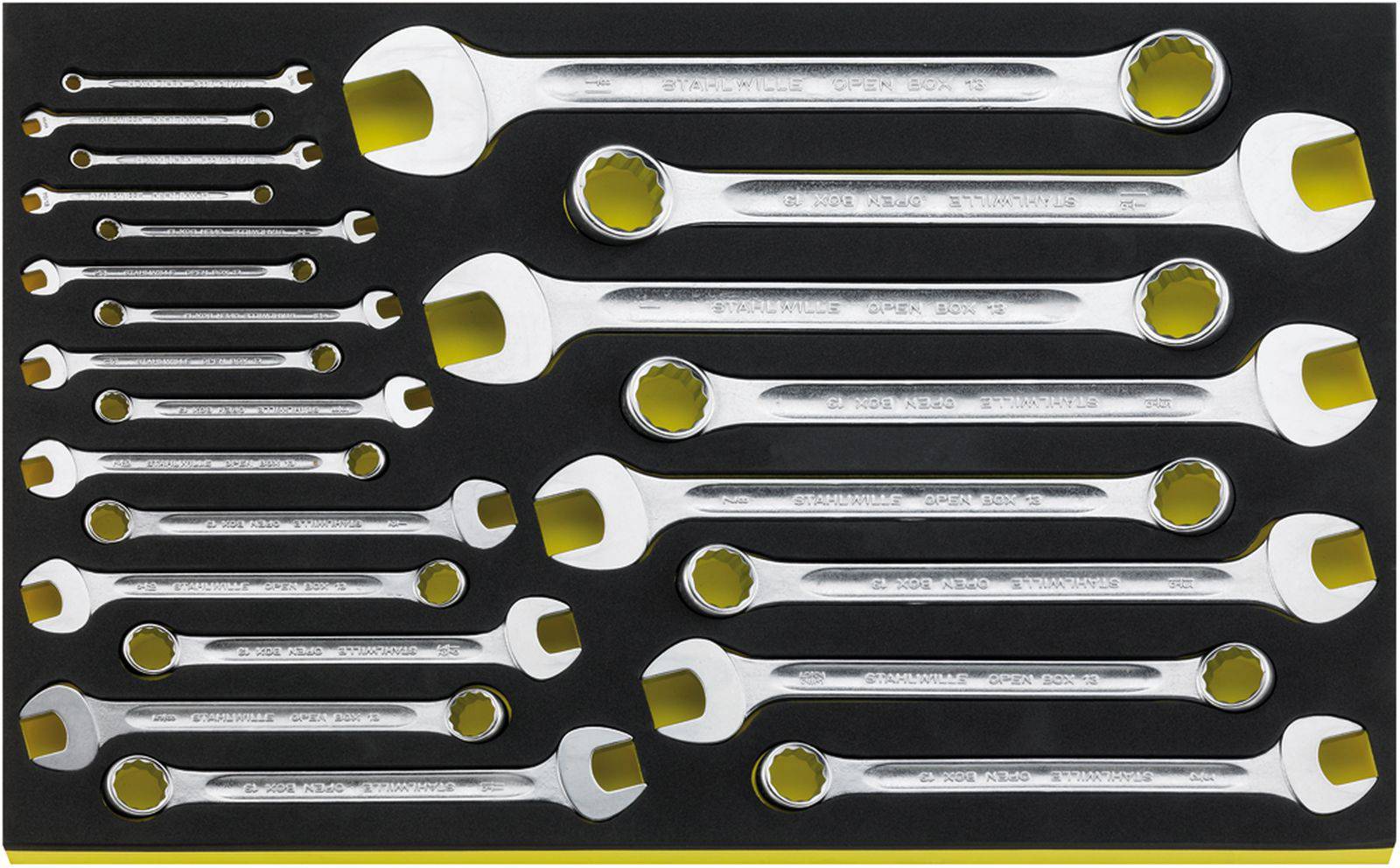 Stahlwille 96830885 TCS 13A/23 3/16-1 1/8 Ring-Maulschlüssel-Satz Schlüsselweite (Metrisch) 8 - 19mm