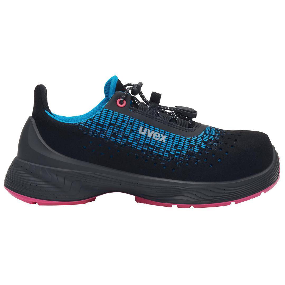 Uvex 1 G2 6826838 Sicherheitshalbschuh S1 Schuhgröße (EU): 38 Schwarz, Blau, Pink 1 Paar