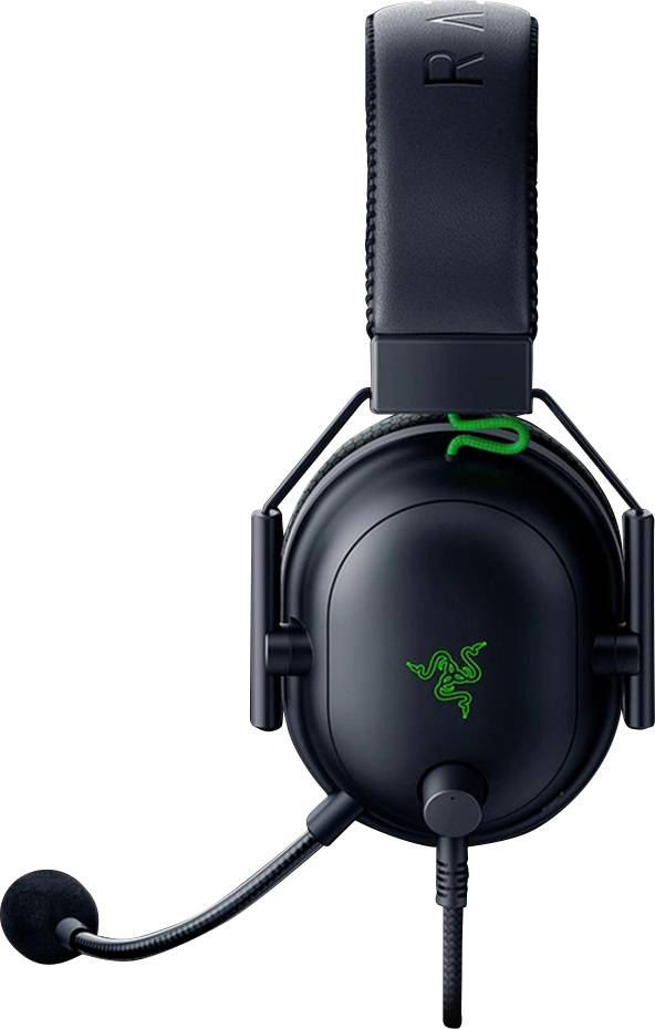 RAZER BlackShark V2 Over Ear Headset kabelgebunden Virtual Surround Schwarz Mikrofon-Stummschaltung, Lautstärkeregelung Gaming