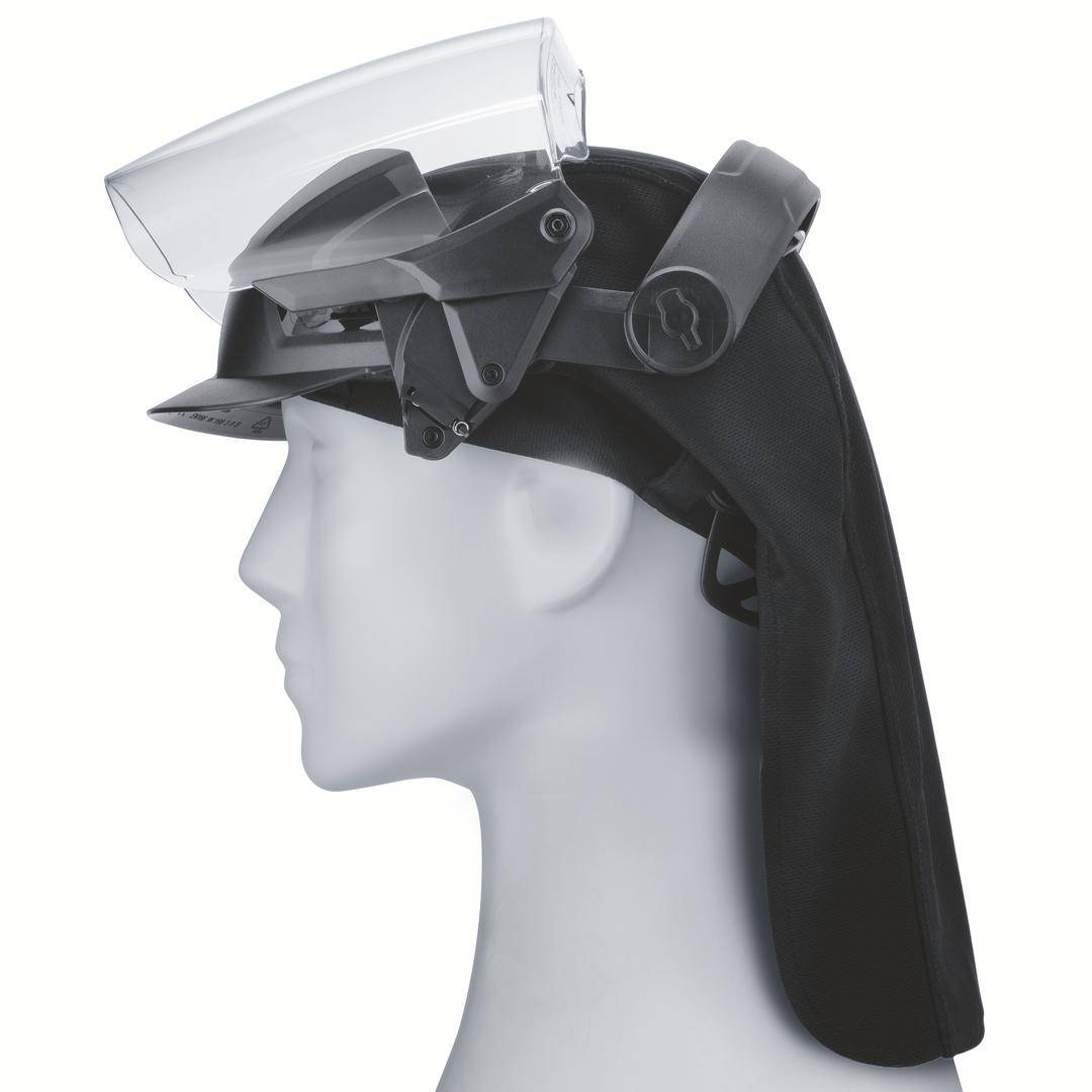 uvex pheos faceguard 9790170 Nackenschutz Schwarz