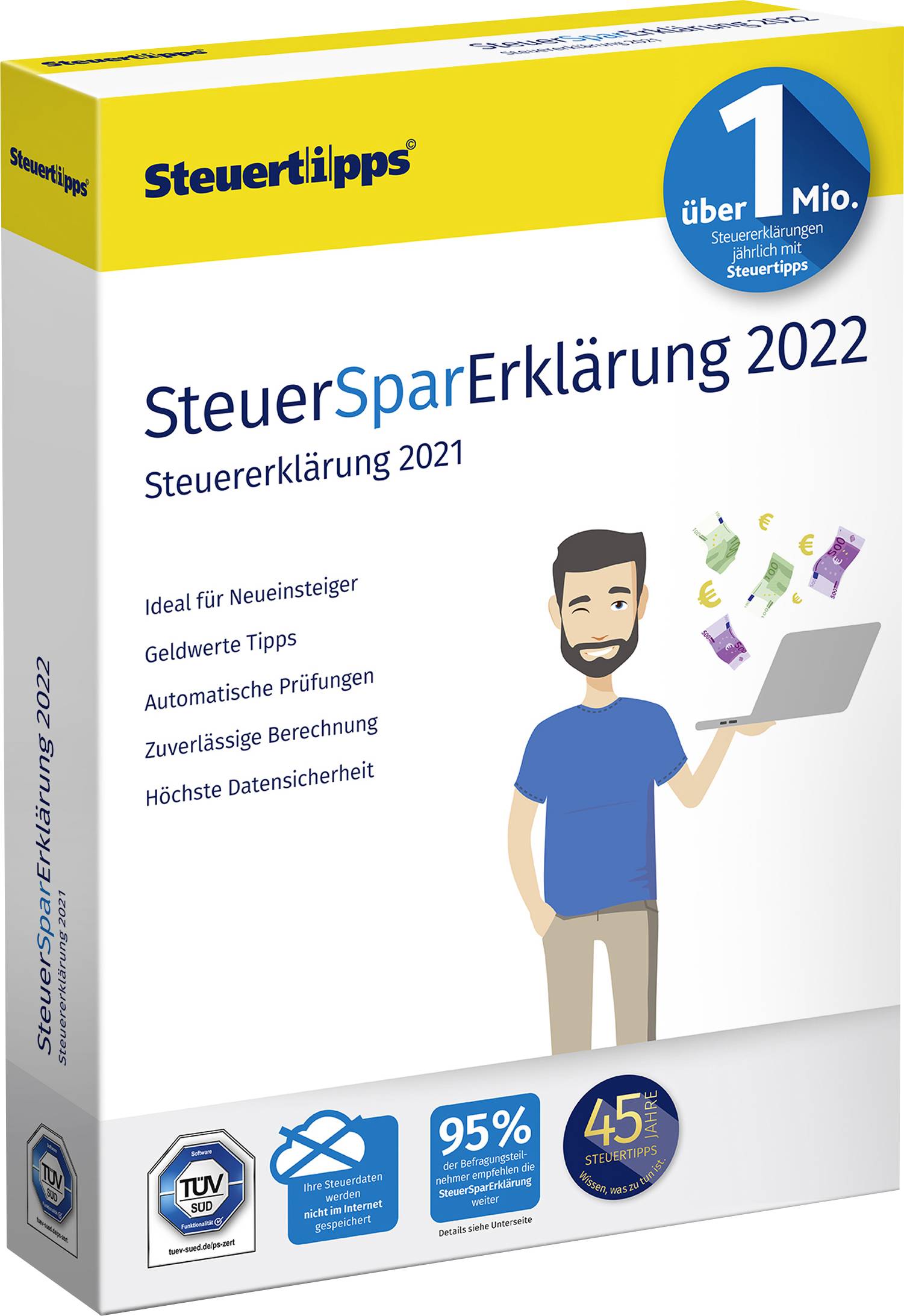 Akademische Arbeitsgemeinschaft Steuer-Spar-Erklärung 2022 Jahreslizenz, 1 Lizenz Windows Steuer-Software