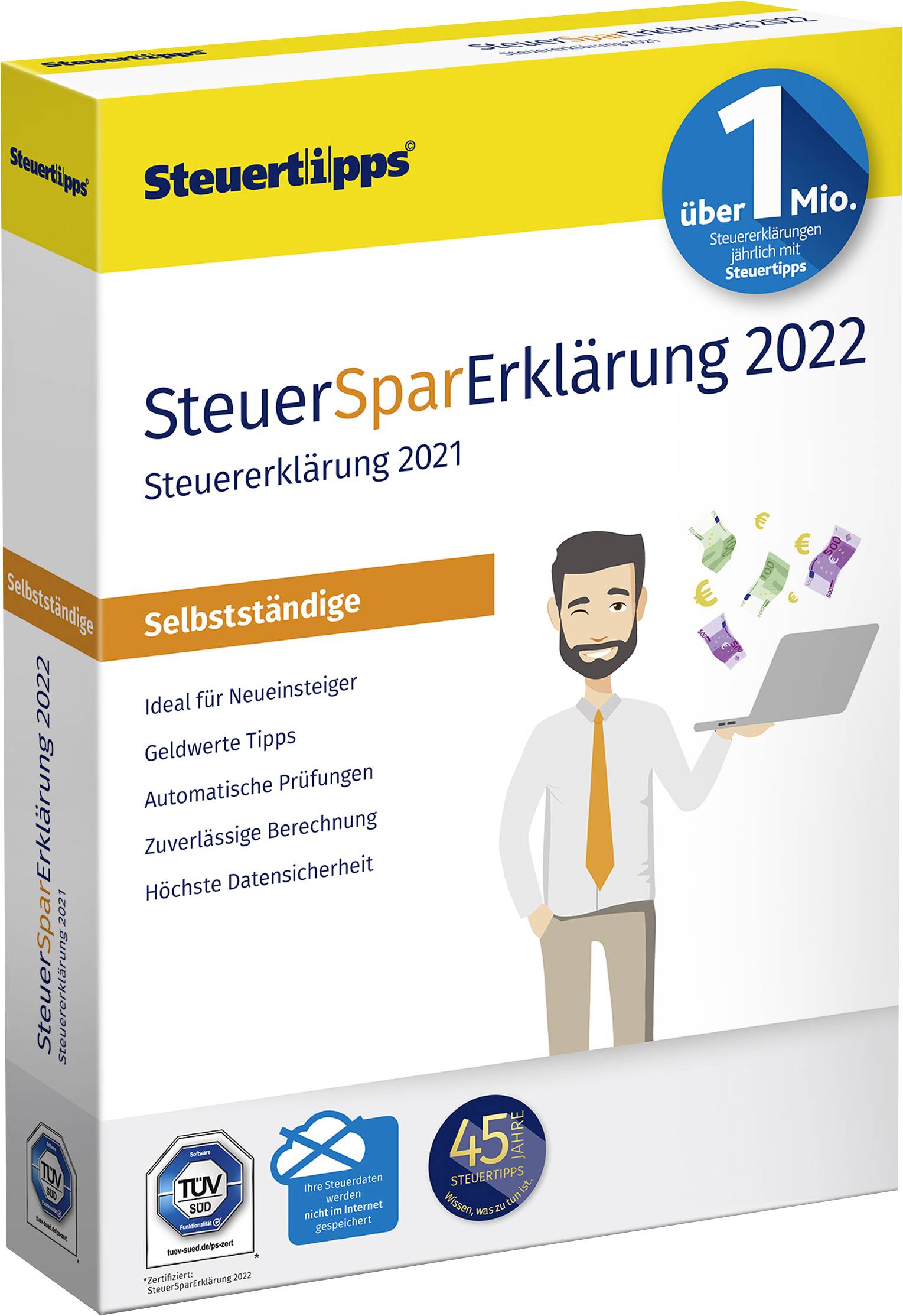 Akademische Arbeitsgemeinschaft Steuer-Spar-Erklärung Selbstständige 2022 Jahreslizenz, 1 Lizenz Windows Steuer-Software