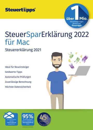 Akademische Arbeitsgemeinschaft Steuer-Spar-Erklärung MAC 2022 Jahreslizenz, 1 Lizenz Mac Steuer-So