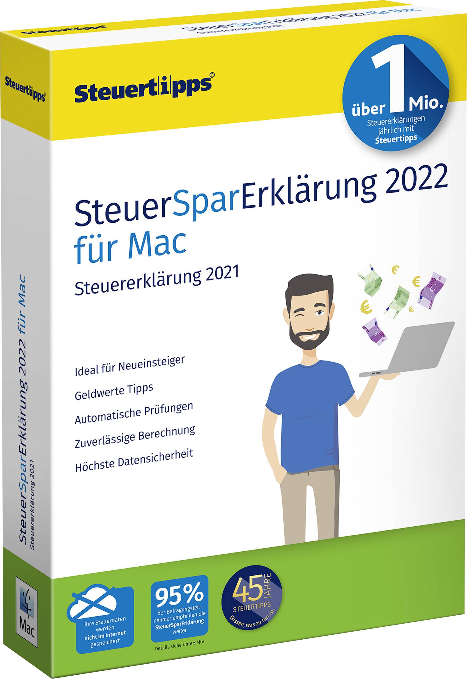 Akademische Arbeitsgemeinschaft Steuer-Spar-Erklärung MAC 2022 Jahreslizenz, 1 Lizenz Mac Steuer-Software