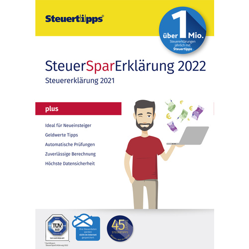 Akademische Arbeitsgemeinschaft Steuer-Spar-Erklärung Plus 2022 Jahreslizenz, 1 Lizenz Windows Steu