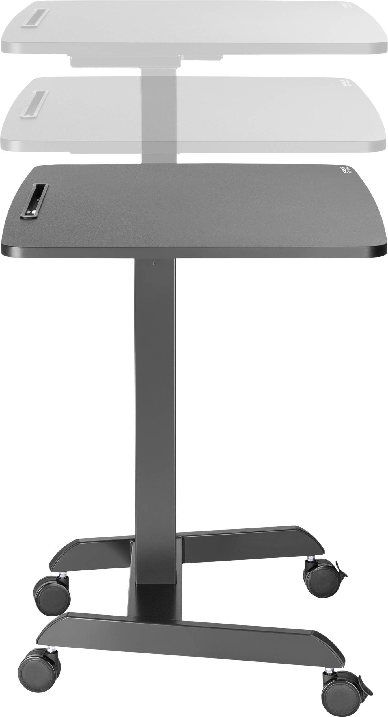 SpeaKa Professional Stehtisch höhenverstellbar Höhen-Bereich: 780 bis 1280mm (B x T) 800mm x 600mm Schwarz SP-SSW-300 SP-9957420