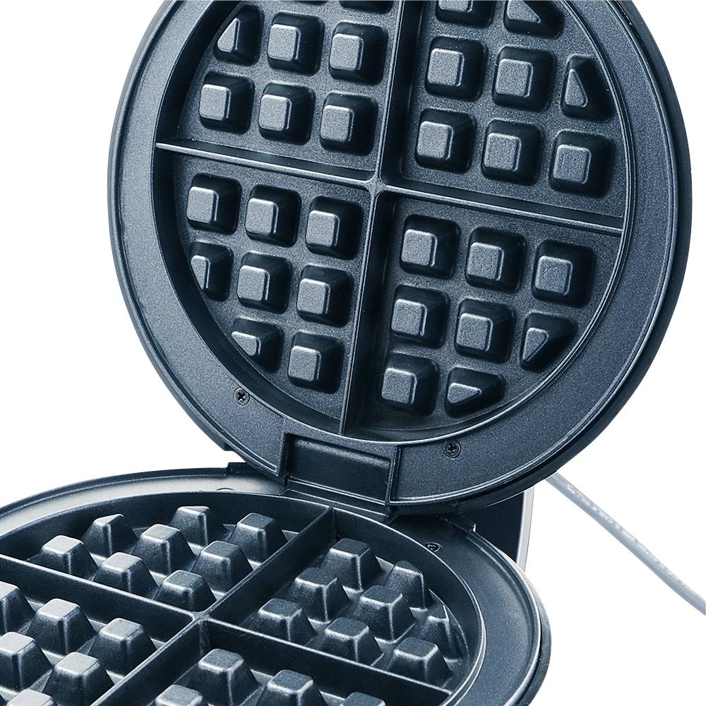 Korona 41004 Waffeleisen Antihaftbeschichtung, Kontrollleuchte, Automatische Temperaturanpassung Schwarz