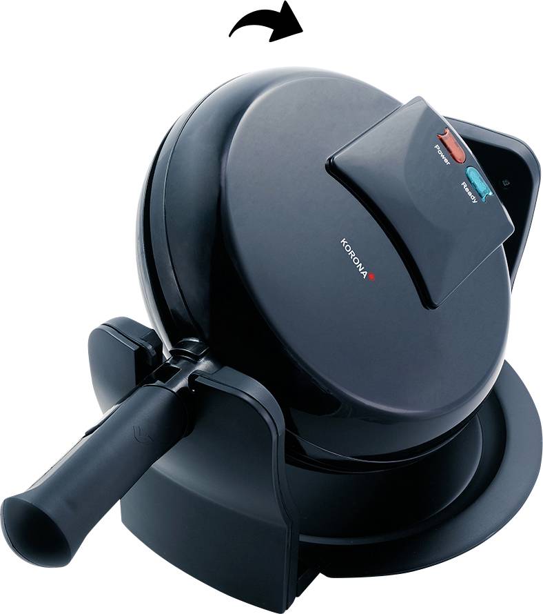 Korona 41004 Waffeleisen Antihaftbeschichtung, Kontrollleuchte, Automatische Temperaturanpassung Schwarz