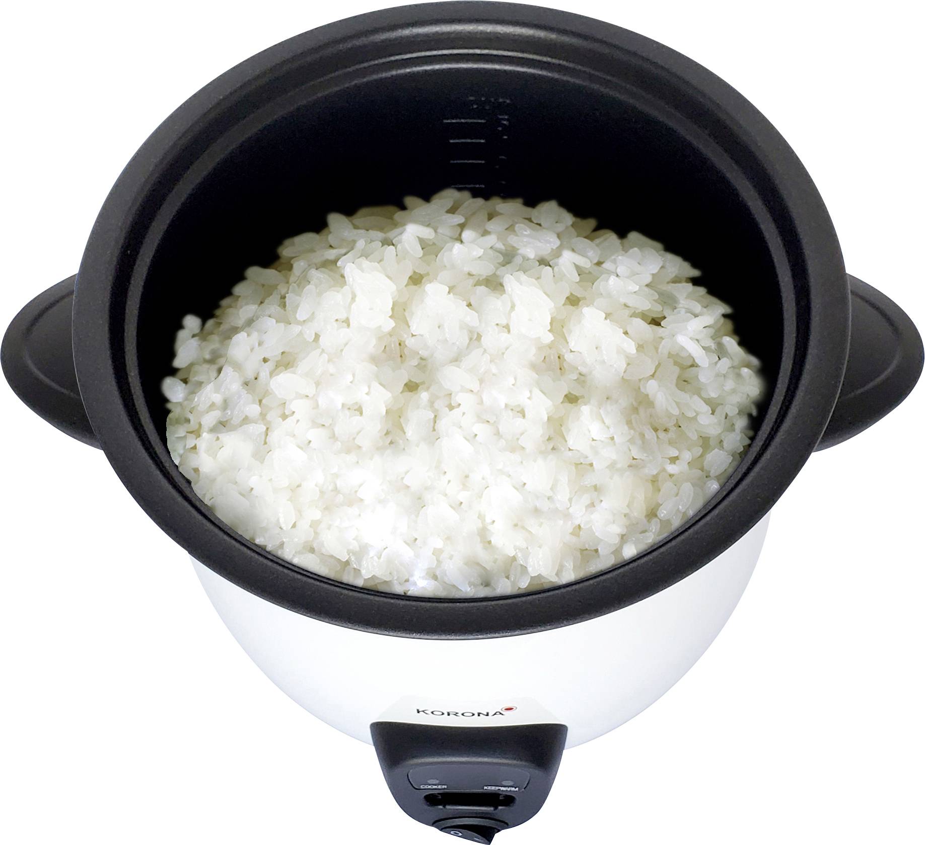 Korona 58010 Reiskocher Weiß, Schwarz Antihaftbeschichtung, mit Dampfgarfunktion, mit Messbecher
