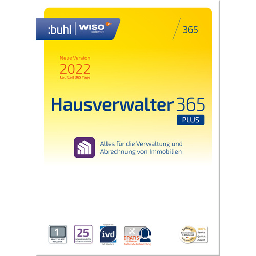 WISO Hausverwalter 365 Plus Jahreslizenz, 1 Lizenz Windows Finanz-Software