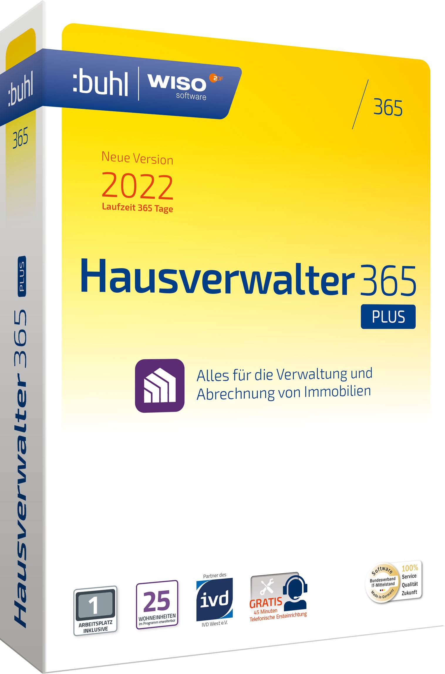 WISO Hausverwalter 365 Plus Jahreslizenz, 1 Lizenz Windows Finanz-Software