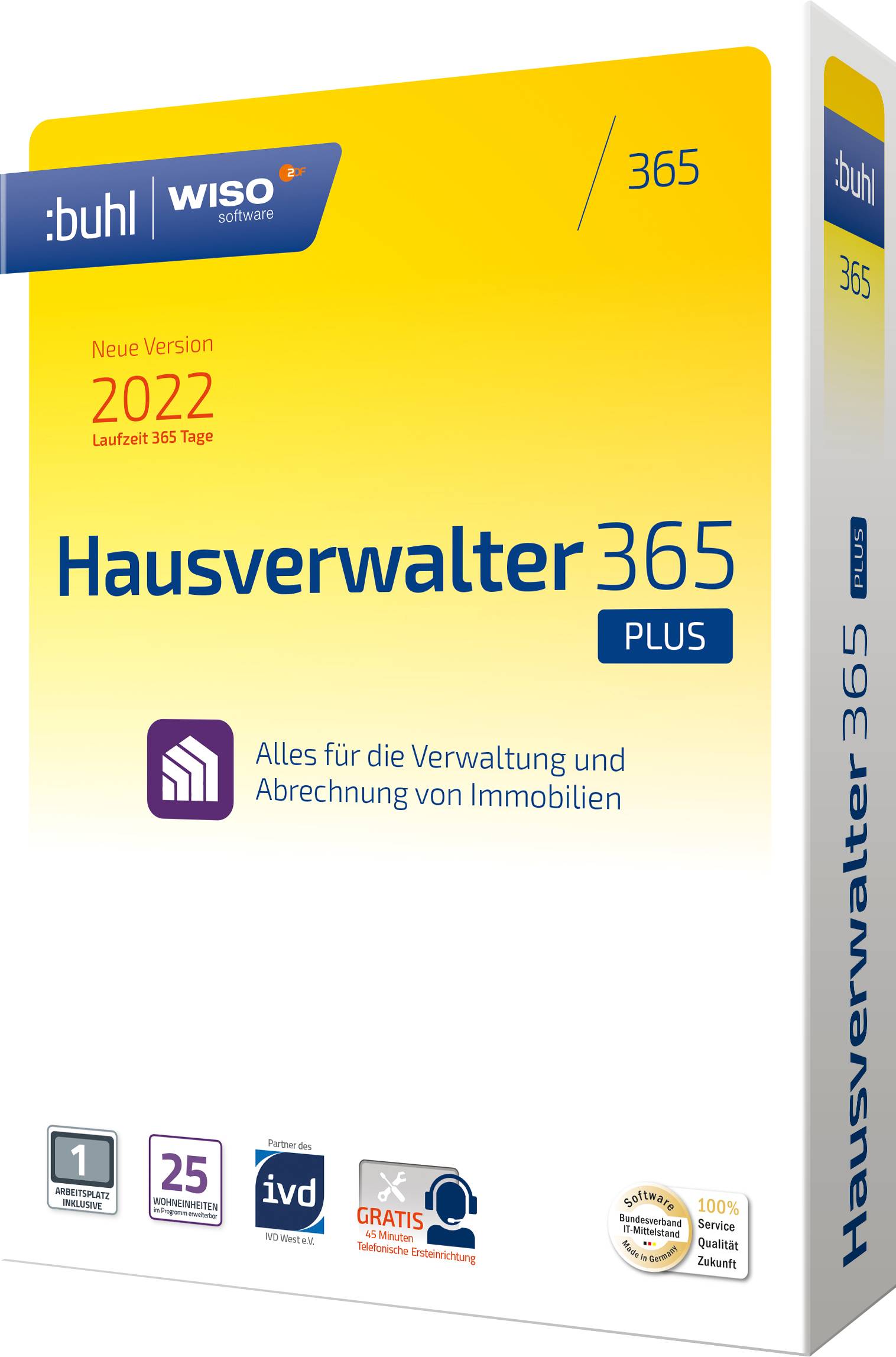 WISO Hausverwalter 365 Plus Jahreslizenz, 1 Lizenz Windows Finanz-Software