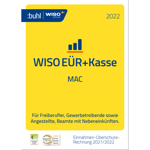 WISO EÜR+Kasse Mac 2022 version complète, 1 licence Mac Logiciel de finance