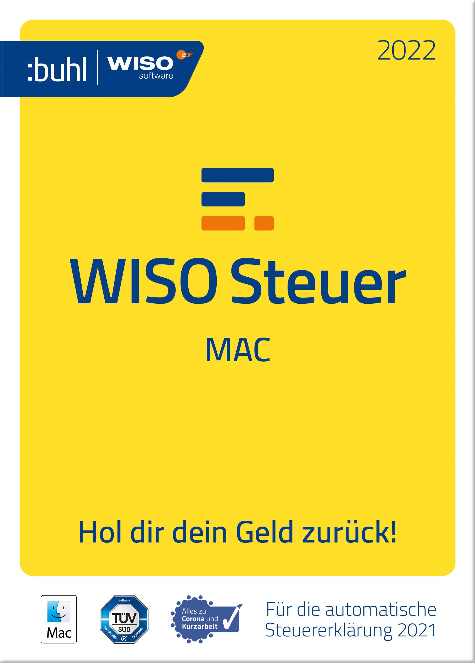 WISO Steuer-Mac 2022 Vollversion, 1 Lizenz Windows Steuer-Software