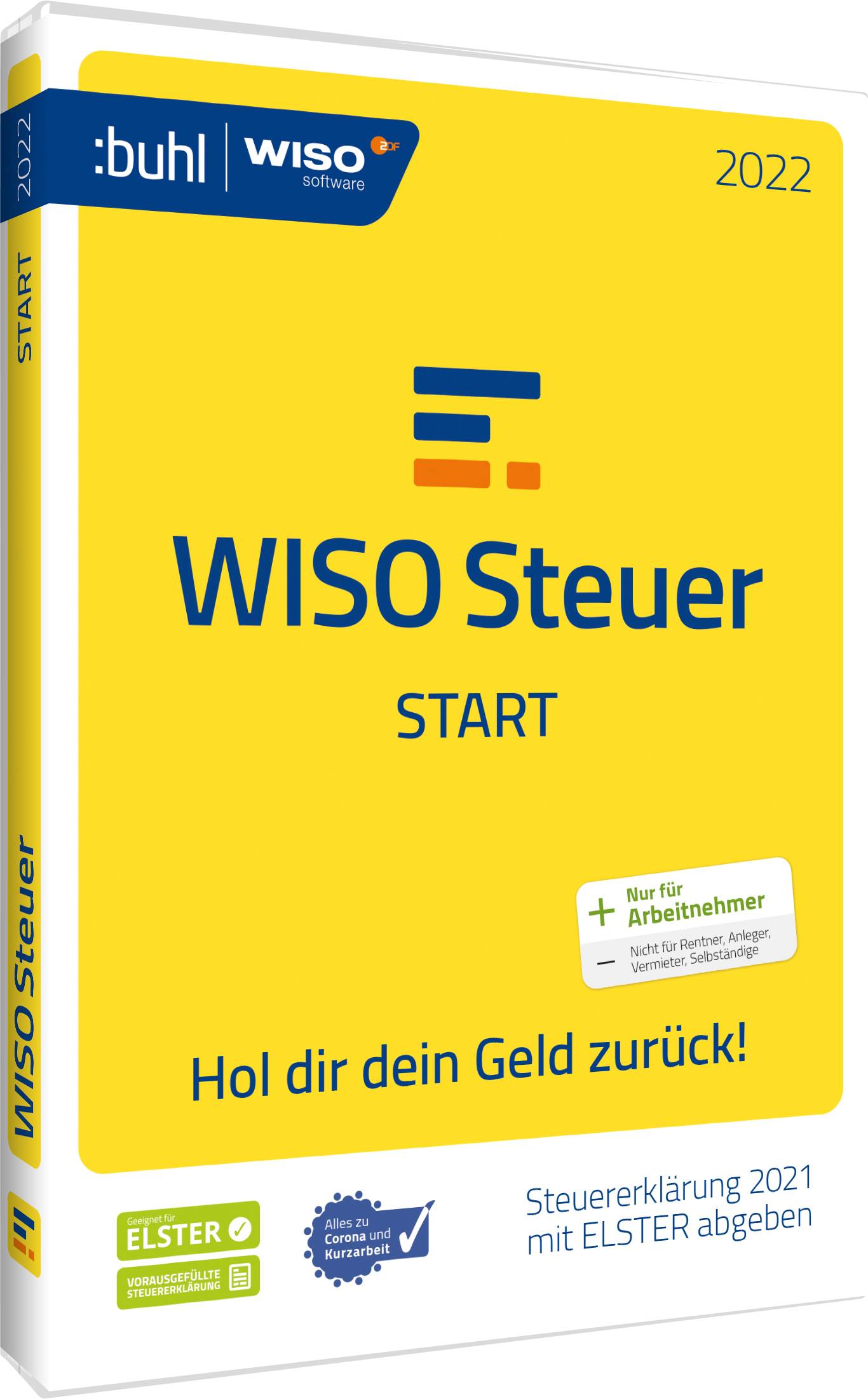 WISO SteuerStart 2022 (DVDBox) Vollversion, 1 Lizenz Windows Steuer