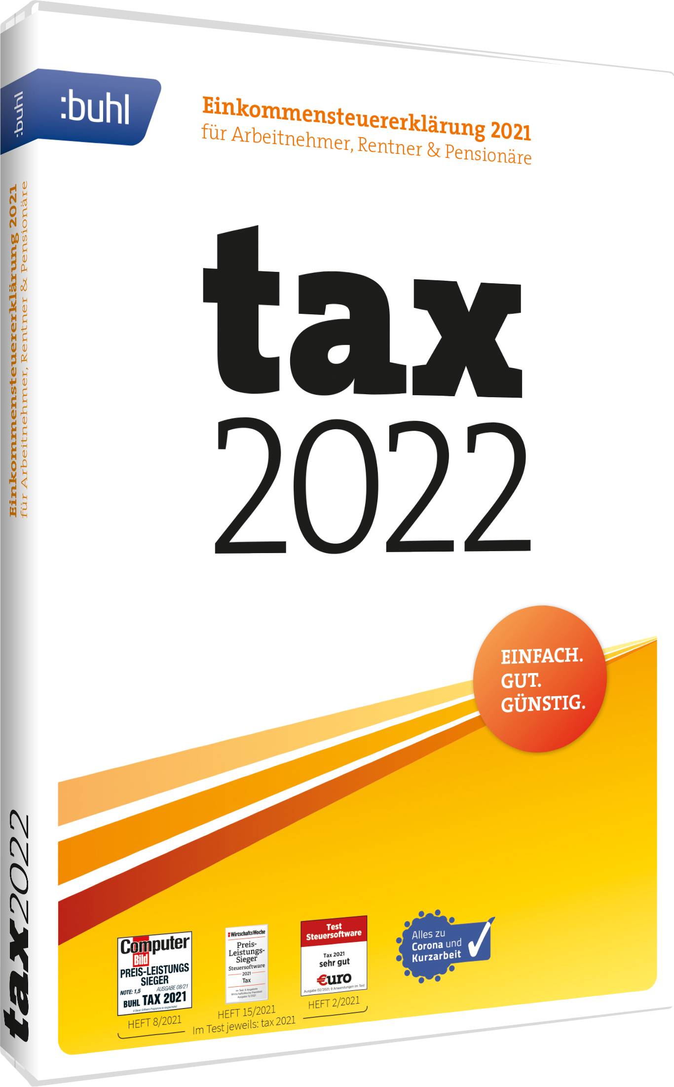 WISO tax 2022 (DVD-Box) Vollversion, 1 Lizenz Windows Steuer-Software