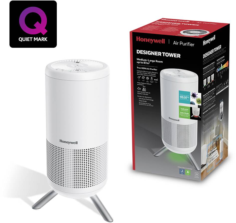 Honeywell HPA830WE4 Designer Series Air Purifier Luftreiniger 87 m² Weiß