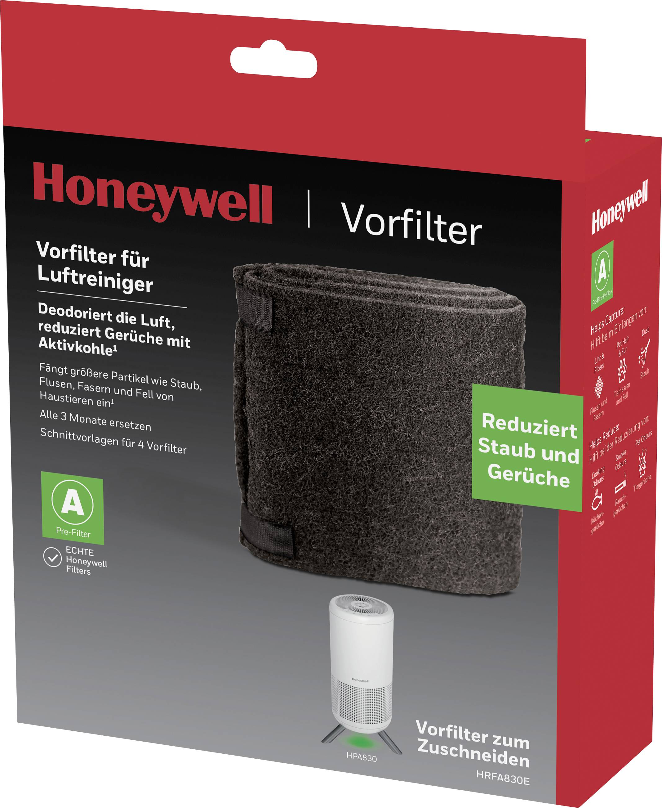 Honeywell HRFA830E Pre-Filter A Ersatz-Filter
