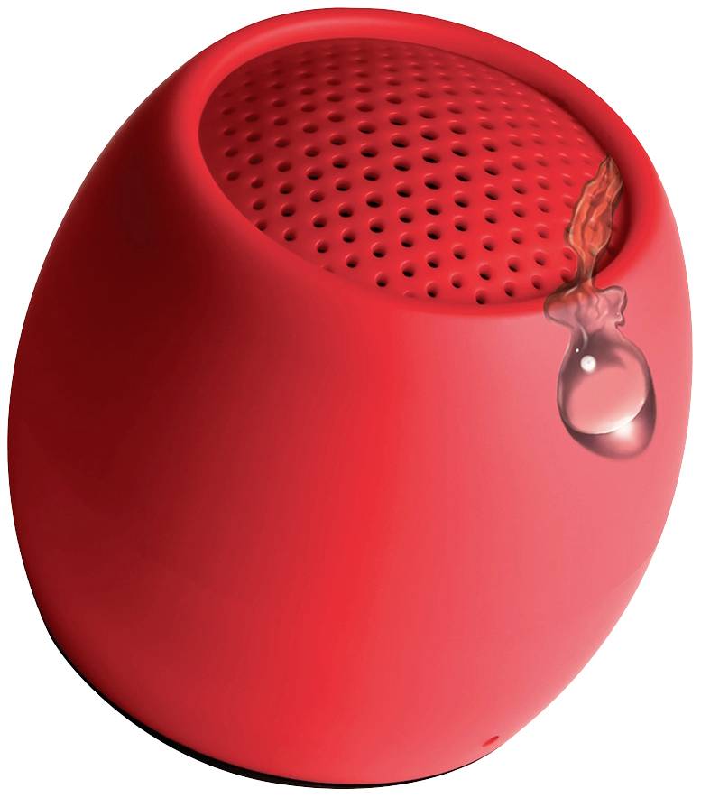 Boompods Zero Bluetooth® Lautsprecher Freisprechfunktion, stoßfest, Wasserfest Rot