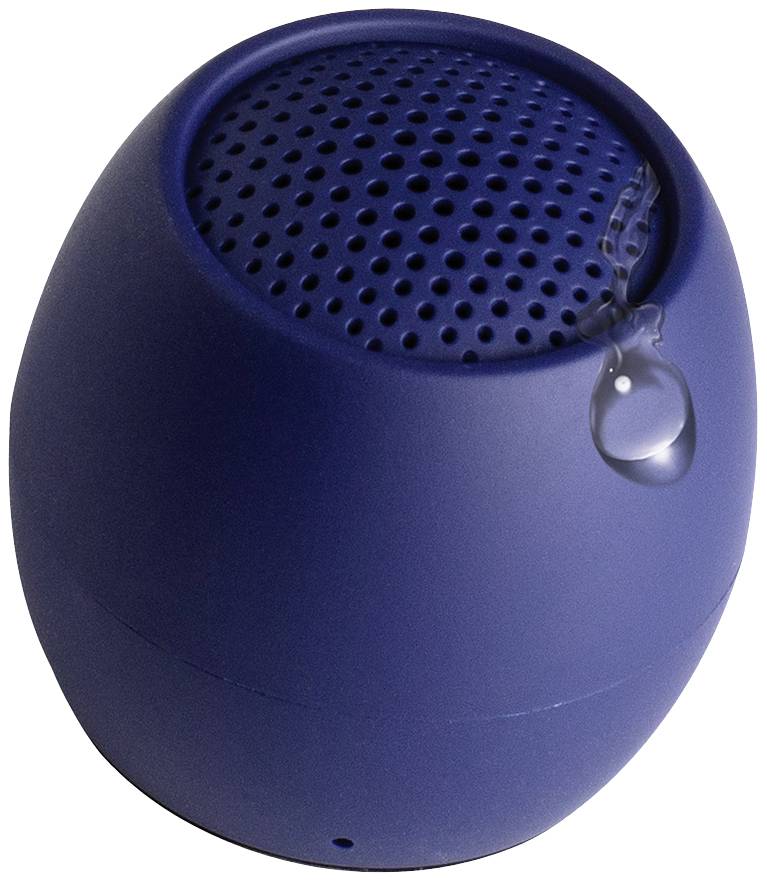 Boompods Zero Bluetooth® Lautsprecher Freisprechfunktion, stoßfest, Wasserfest Dunkelblau