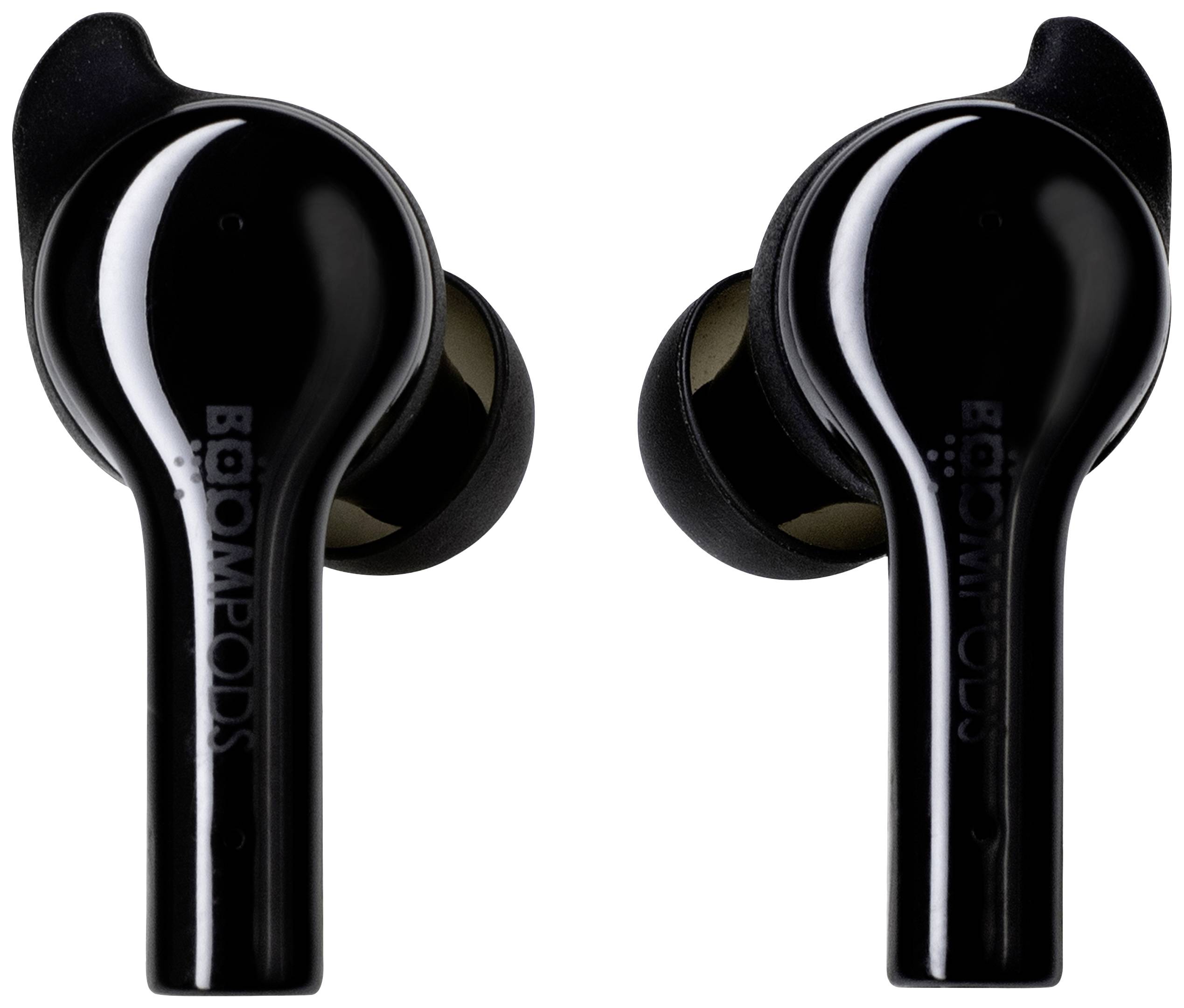 Boompods Bassline GO In Ear Kopfhörer Bluetooth® Schwarz Headset, Lautstärkeregelung, Schweißresi