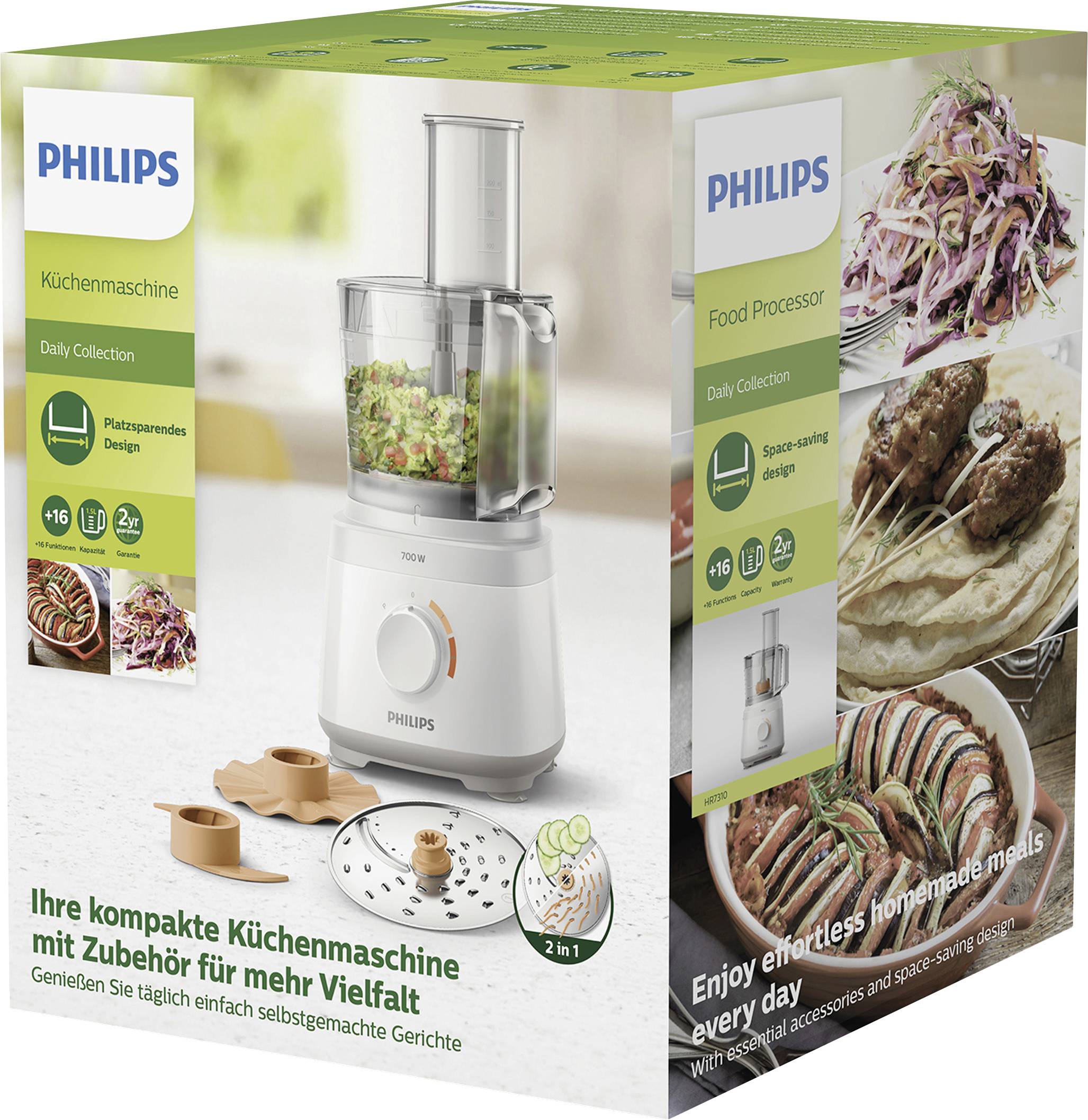 Philips Home HR7310/00 Daily Küchenmaschine 700 W Weiß