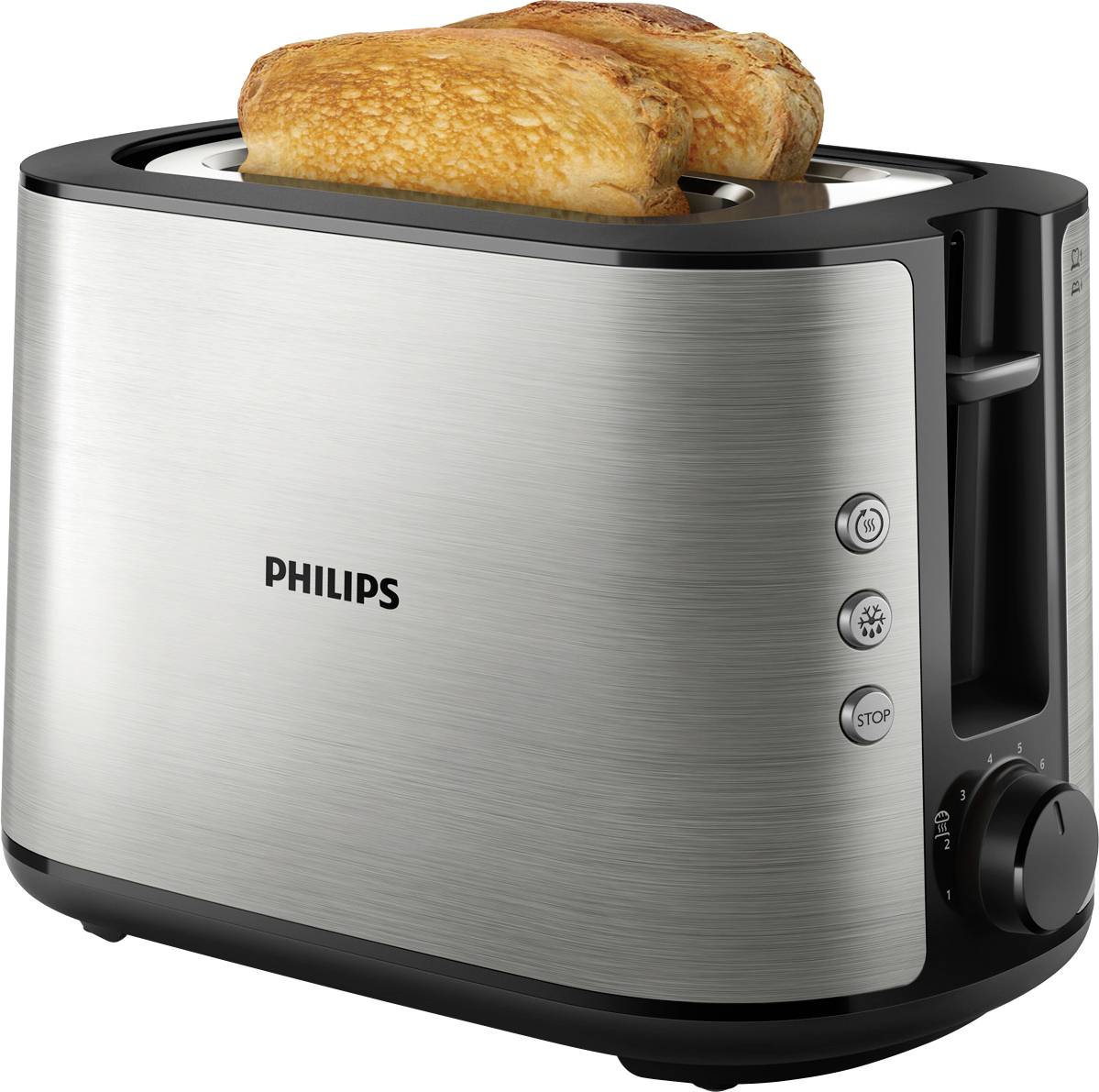 Philips Home HD2650/90 Viva Toaster Edelstahl, Schwarz