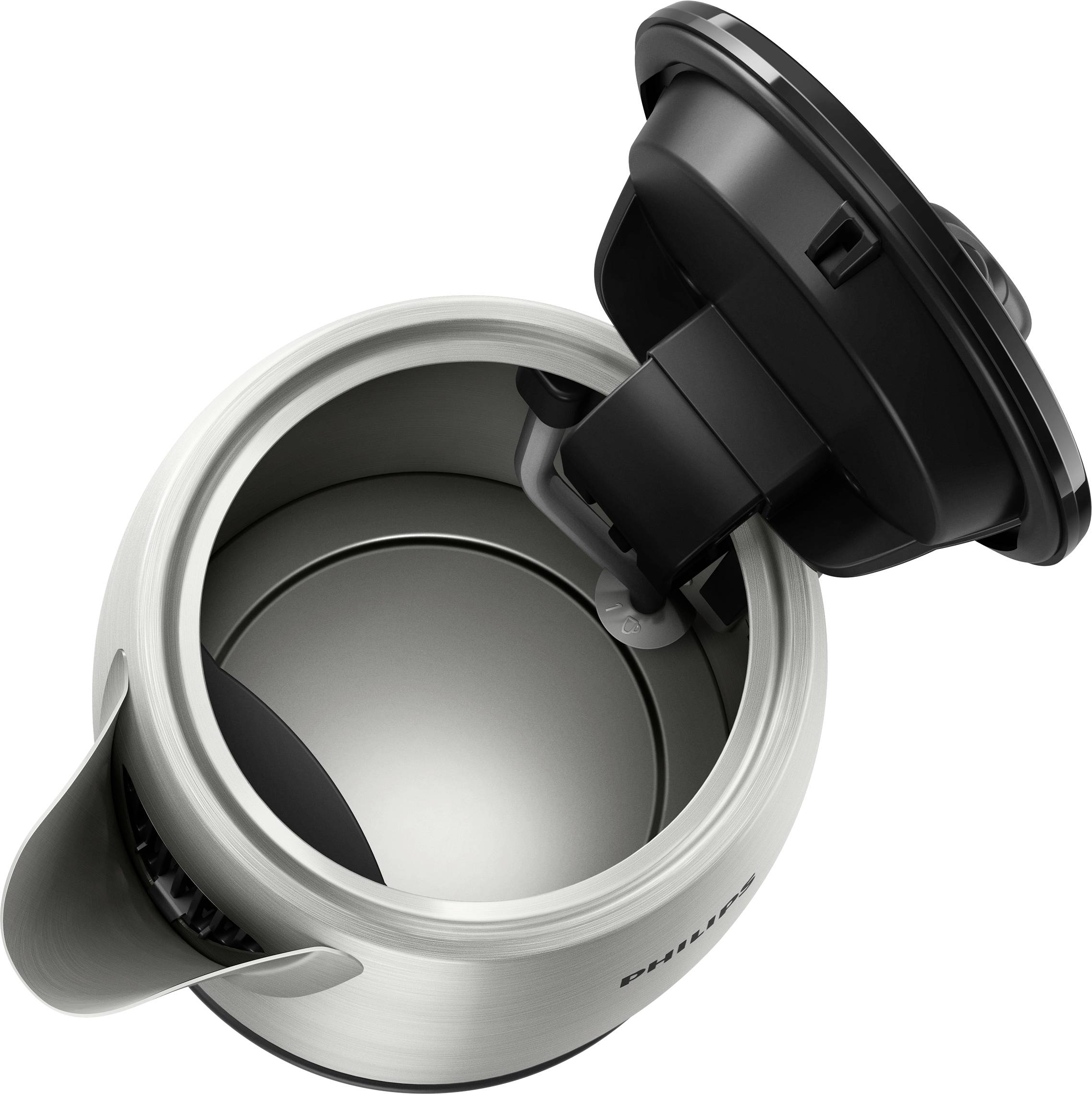 Philips Home HD9350/90 Daily Wasserkocher Edelstahl, Schwarz Fassungsvermögen: 1.7 l