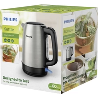 Philips Home HD9350/90 Daily Wasserkocher Edelstahl, Schwarz Fassungsvermögen: 1.7 l Philips Home HD9350/90 Daily Wasserkocher Edelstahl, Schwarz Fassungsvermögen: 1.7 l