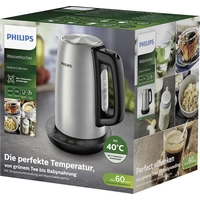 Philips Home HD9359/90 Avance Wasserkocher Edelstahl, Schwarz Fassungsvermögen: 1.7l Philips Home HD9359/90 Avance Wasserkocher Edelstahl, Schwarz Fassungsvermögen: 1.7l