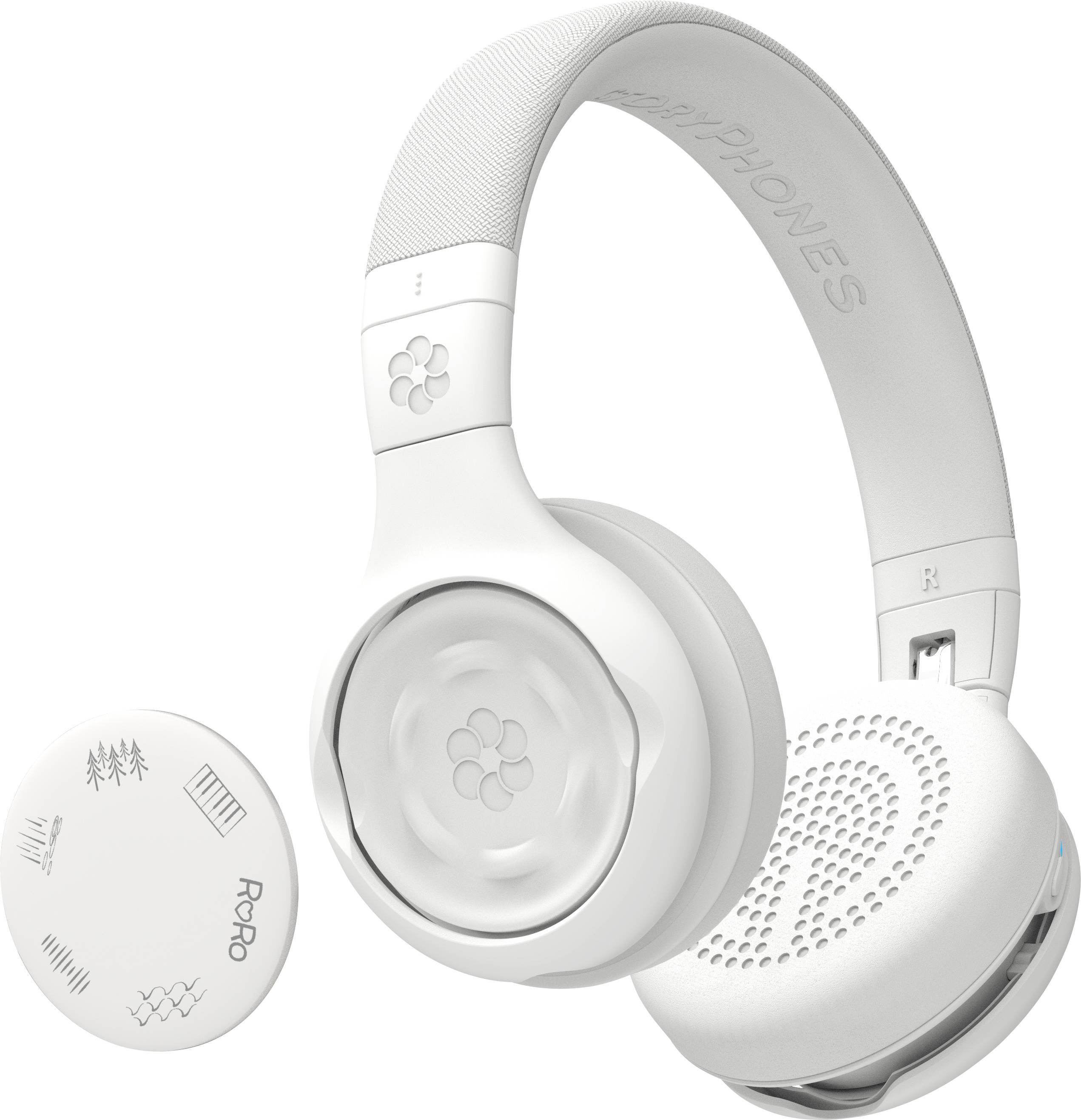 onanoff StoryPhones Kinder On Ear Kopfhörer Bluetooth®, kabelgebunden, WLAN Weiß Faltbar, Headset, Lautstärkeregelung