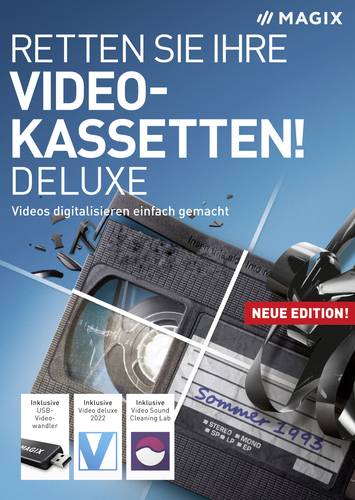 Magix Retten Sie Ihre Videokassetten! Deluxe 2022 Vollversion, 1 Lizenz Windows Backup Software  - Onlineshop Voelkner