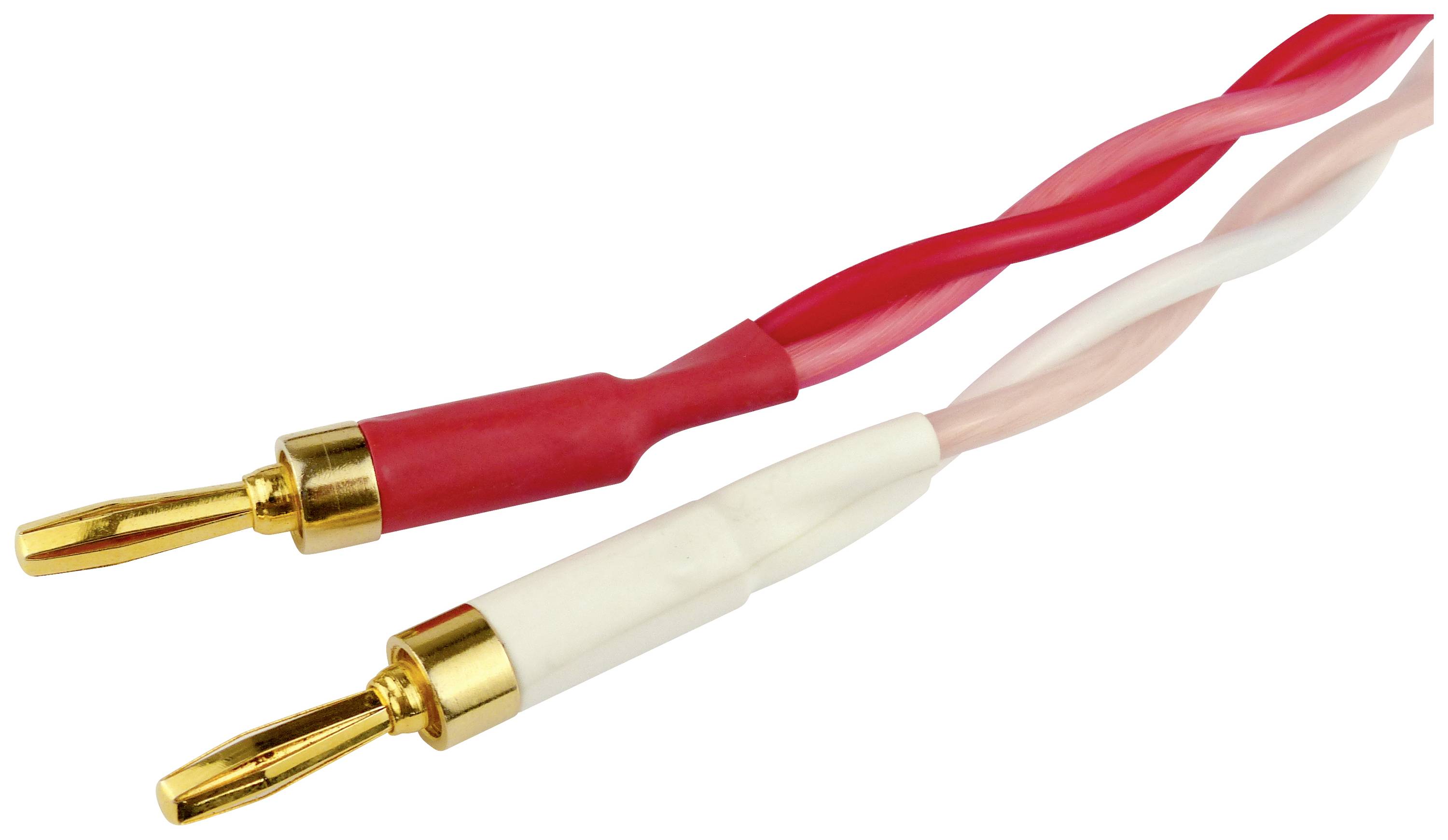 Dynavox 207298 Audio Anschlusskabel [2x Bananenstecker - 2x Bananenstecker] 3m Schwarz/Rot