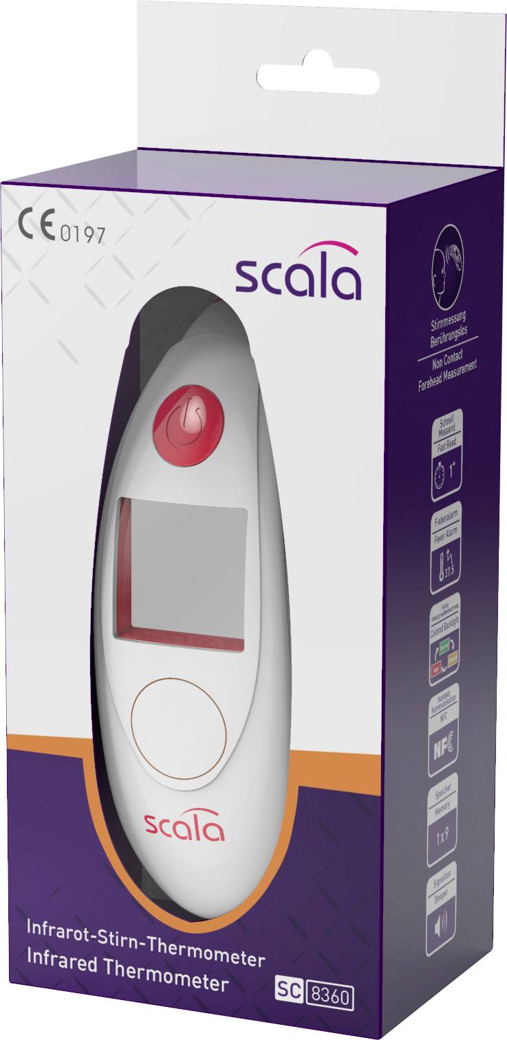Scala SC 8360 NFC Infrarot Fieberthermometer Berührungsloses messen