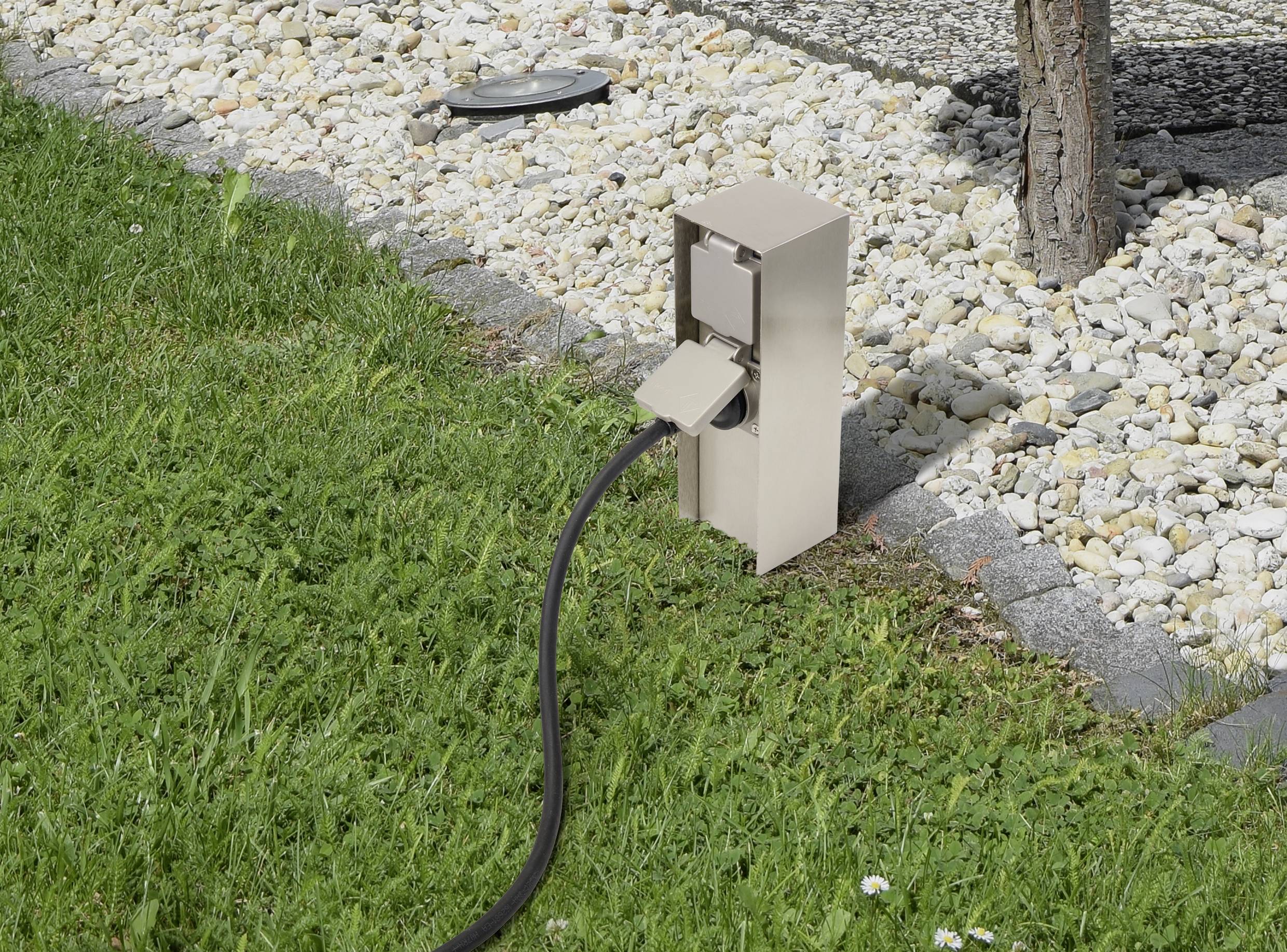 Sygonix SY-4979748 Gartensteckdose Edelstahl