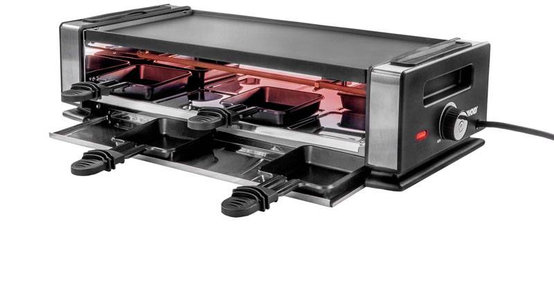 Unold Delice Basic Raclette Schwarz, Edelstahl